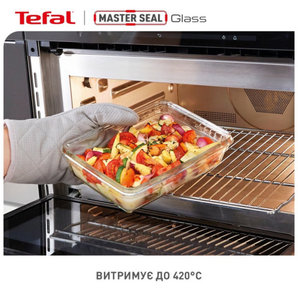 Харчовий контейнер Tefal Master Seal, Набір 3шт., скло, прозорий (N1051110)