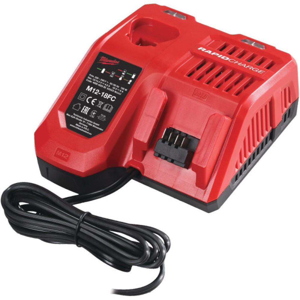 Набір акумулятора та зарядного пристрою Milwaukee NRG-502 12В 1х2А·год Redlithium M12, 18В 2х5А·год Redlithium M18, ЗП M12-18FC