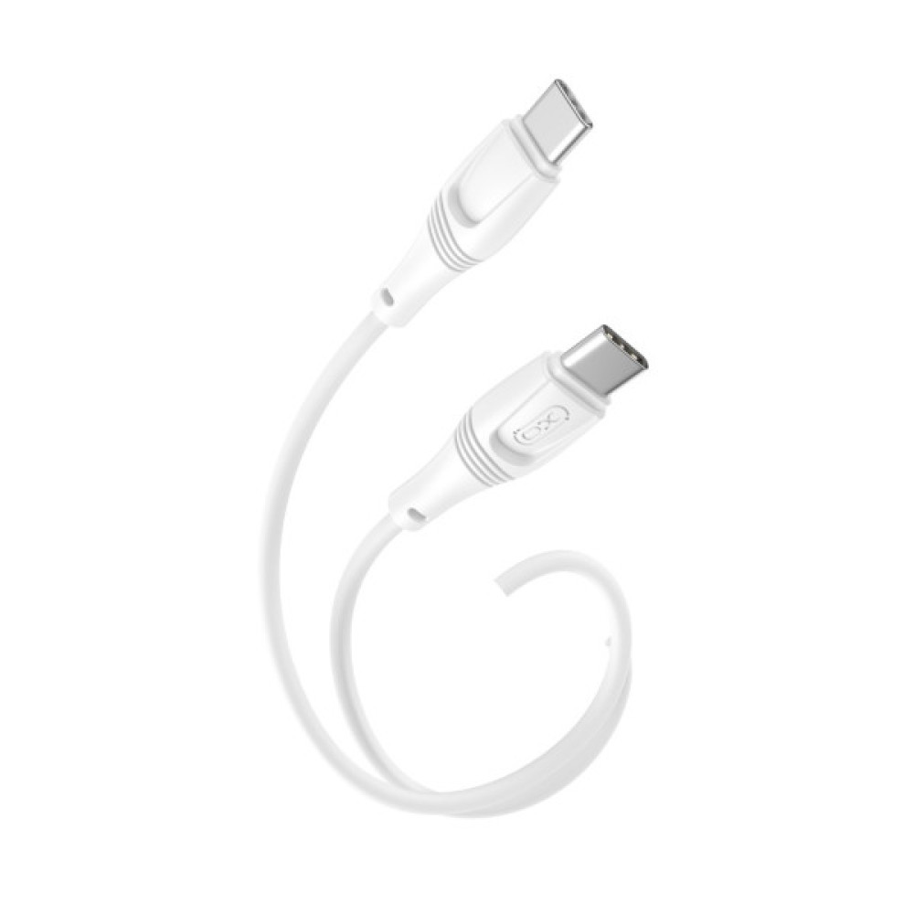 Дата кабель USB-C to USB-C 1.0m 60W High Elastic Zeus XO (NBQ239B_White)
