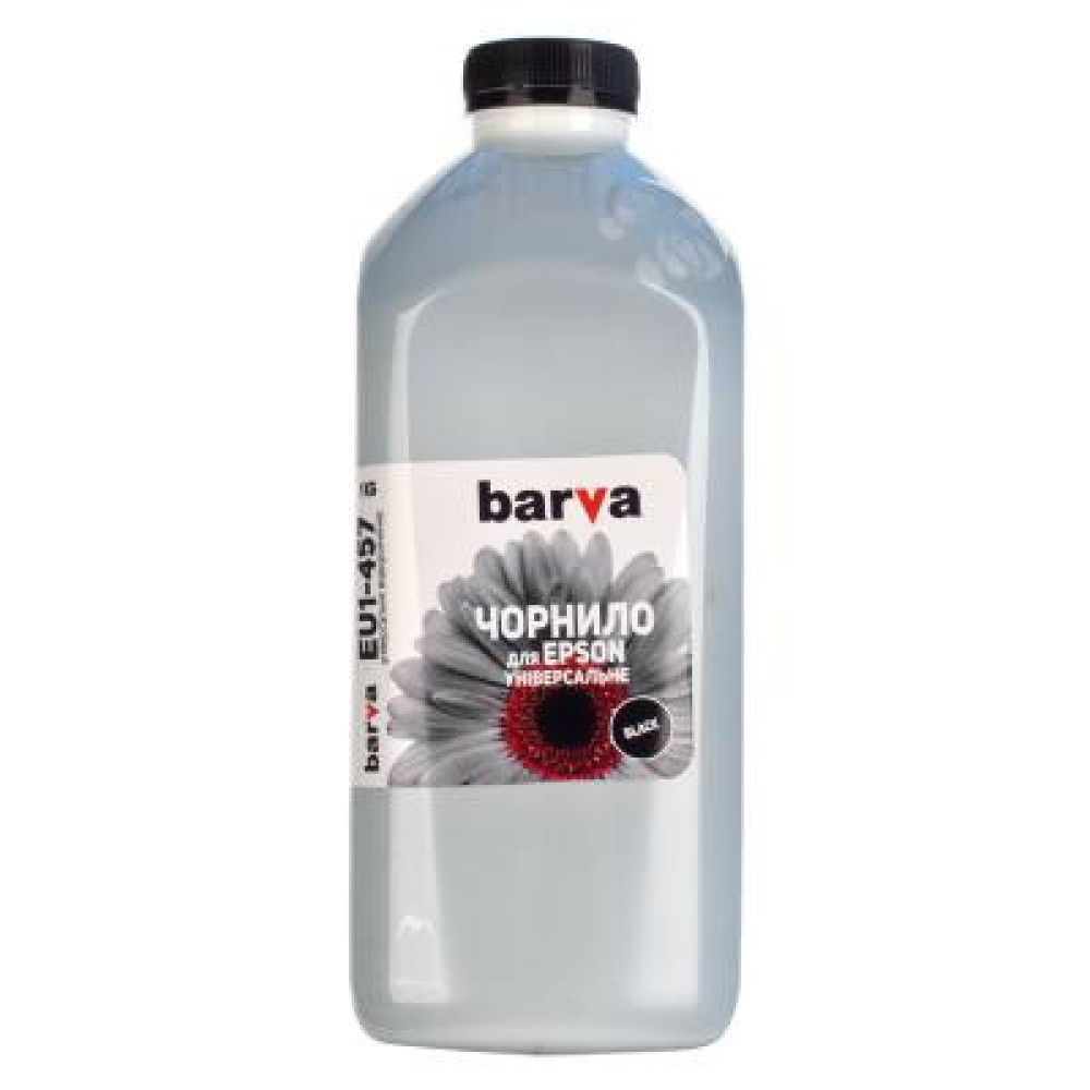 Чорнило Barva Epson universal 1, water-soluble, 1 кг BLACK (EU1-457)