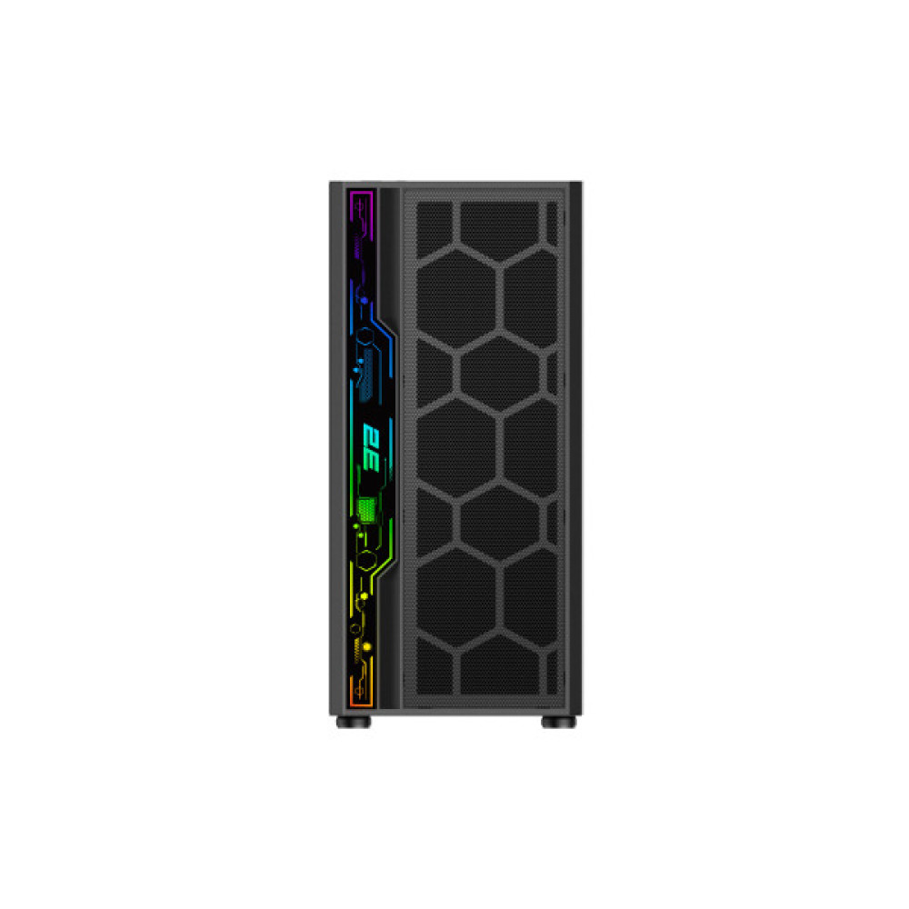 Корпус 2E GAMING Spero G2052 без БЖ 2xUSB3.0, 1xUSB2.0, 1x120мм ARGB, 2x120мм, VGA 345мм, LCS ready, TG Side Panel, ATX, чорний