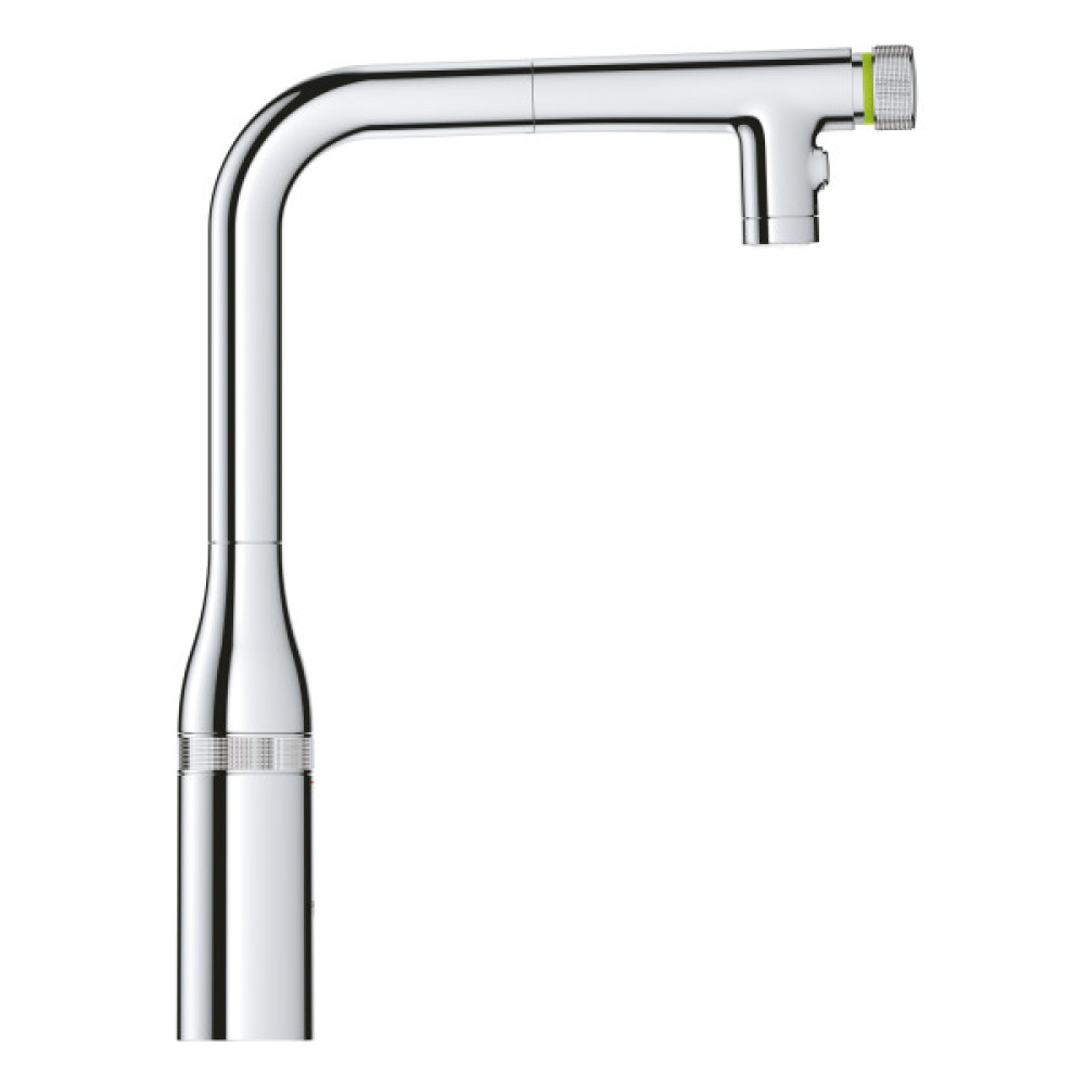 Змішувач для кухні Grohe Accent Smart Control, довж.виливу - 201мм, поворотний/витяжний, вентиль/кнопка, хром