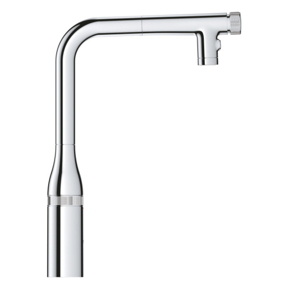 Змішувач для кухні Grohe Accent Smart Control, довж.виливу - 201мм, поворотний/витяжний, вентиль/кнопка, хром