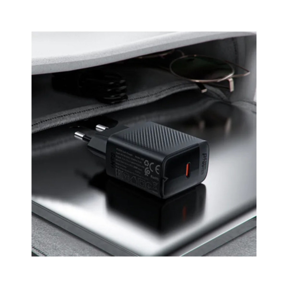 Зарядний пристрій Acefast USB-C 20W + Type-C cable A82 Fast Charger Black (6974316280057)