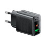 Зарядний пристрій Acefast 2xUSB 30W (USB-C+USB-A) Gan A98 Black (6974316283263) Зарядний пристрій Acefast 2xUSB 30W (USB-C+USB-A) Gan A98 Black (6974316283263)
