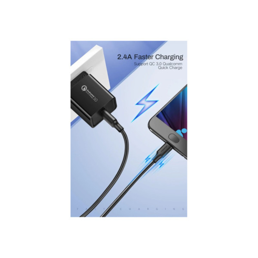 Дата кабель USB 2.0 AM to Micro 5P 3.0m 2A US289 black Ugreen (60827)