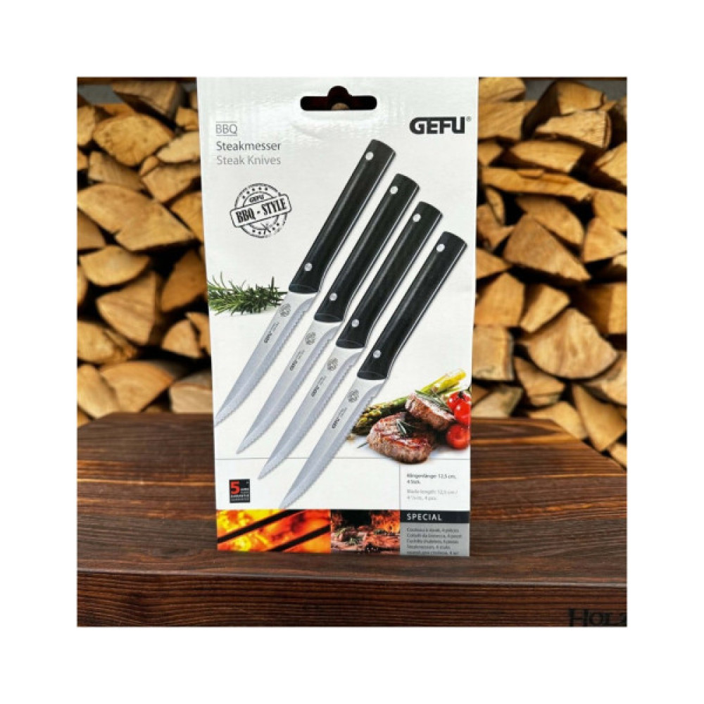Столовий ніж Gefu BBQ для стейків Набір 4 шт (89155)