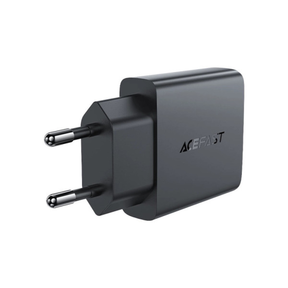 Зарядний пристрій Acefast A65 USB-C PD20W GaN ultra-thin Black (6974316282686)