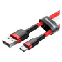 Дата кабель USB 2.0 AM to USB-C 3.0m 2A red Baseus (CATKLF-U09)