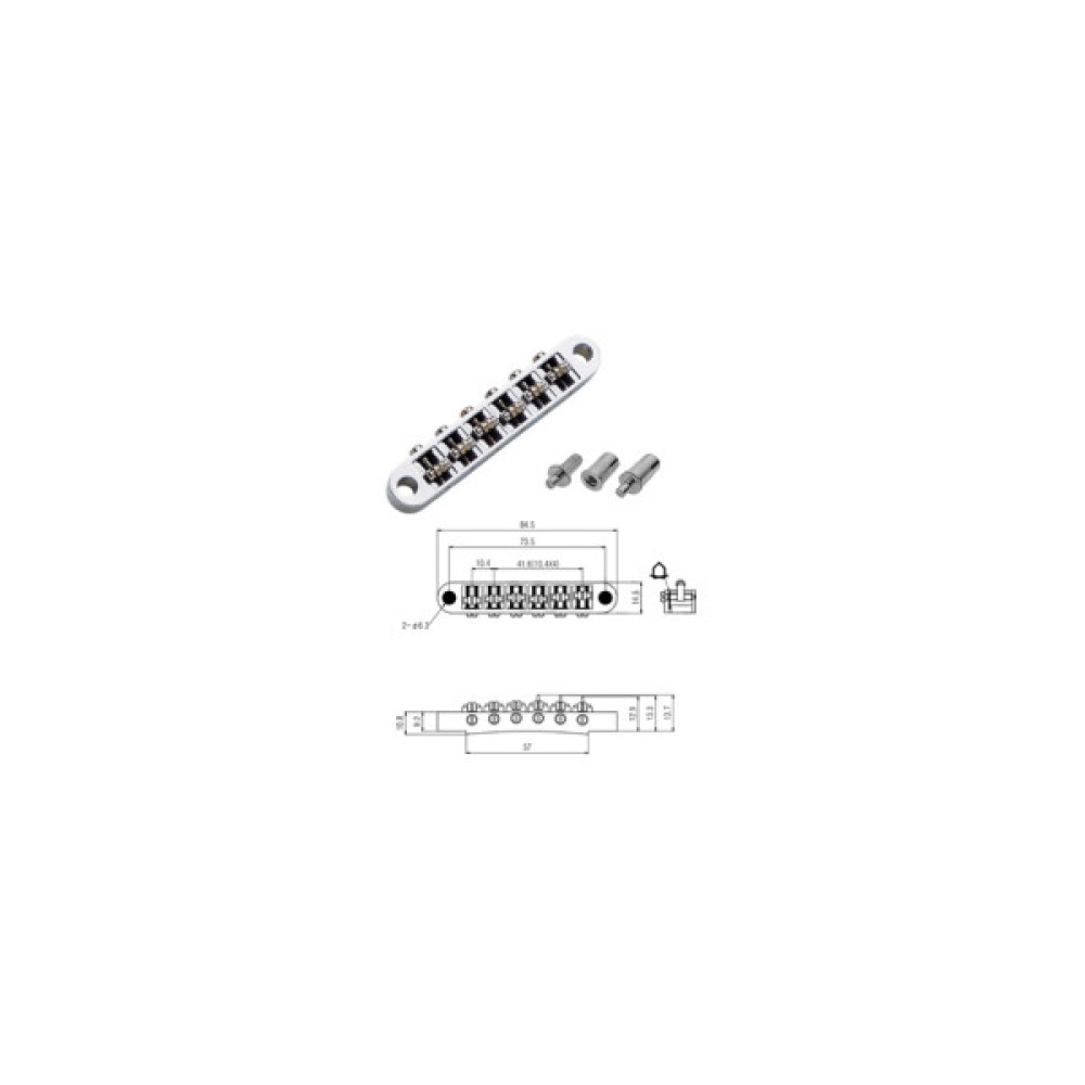 Бридж для гітари Paxphil BM025 Black