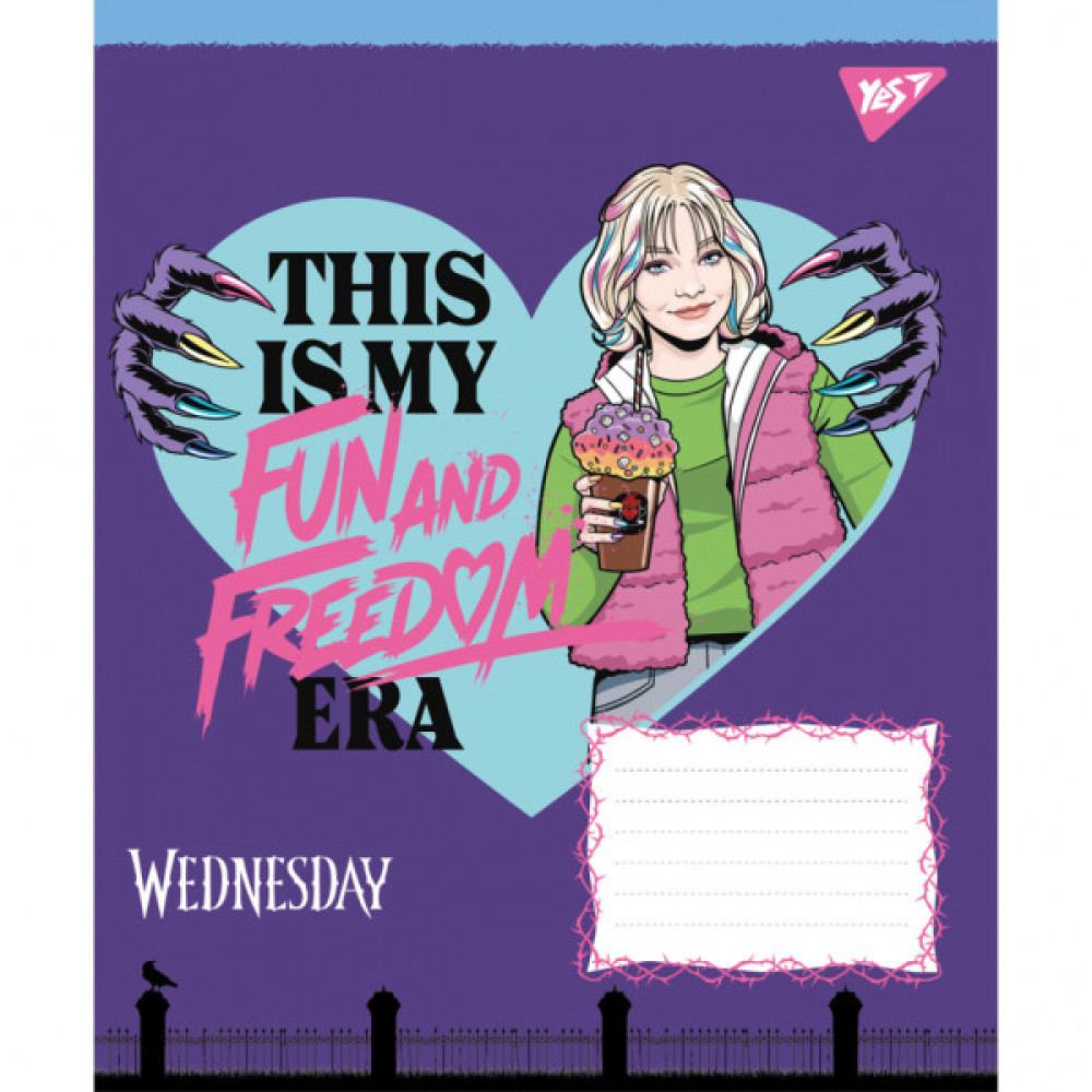 Зошит Yes Wednesday Школа Загадок А5 24 аркуша клітинка (768265)