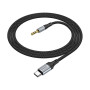 Кабель мультимедійний USB-C to 3.5mm M 1.0m Black HOCO (6942007608824)