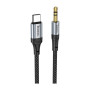 Кабель мультимедійний USB-C to 3.5mm M 1.0m Black HOCO (6942007608824)