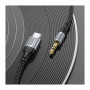 Кабель мультимедійний USB-C to 3.5mm M 1.0m Black HOCO (6942007608824)