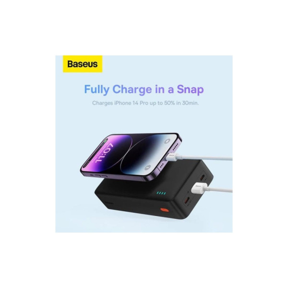 Батарея універсальна Baseus Airpow 30000mAh 20W PD/3.0, QC/3.0, black (PPQD090101)