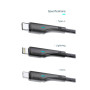 Дата кабель USB 2.0 AM to Lightning 3.0m 2.4A black Essager (EXCL-LSC01)