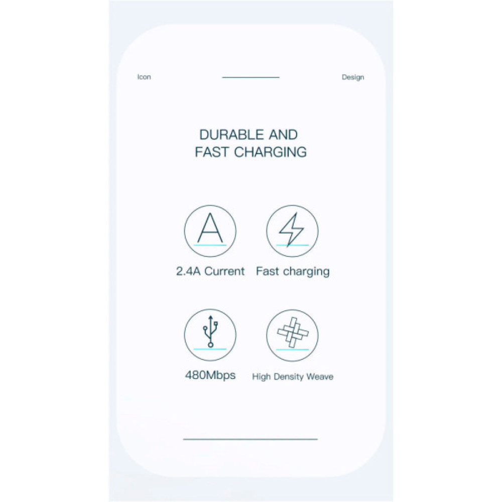 Дата кабель USB 2.0 AM to Lightning 3.0m 2.4A black Essager (EXCL-LSC01)