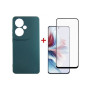 Чохол до мобільного телефона Dengos Oppo Reno 11F + glass Green (DG-KM-96) Чохол до мобільного телефона Dengos Oppo Reno 11F + glass Green (DG-KM-96)