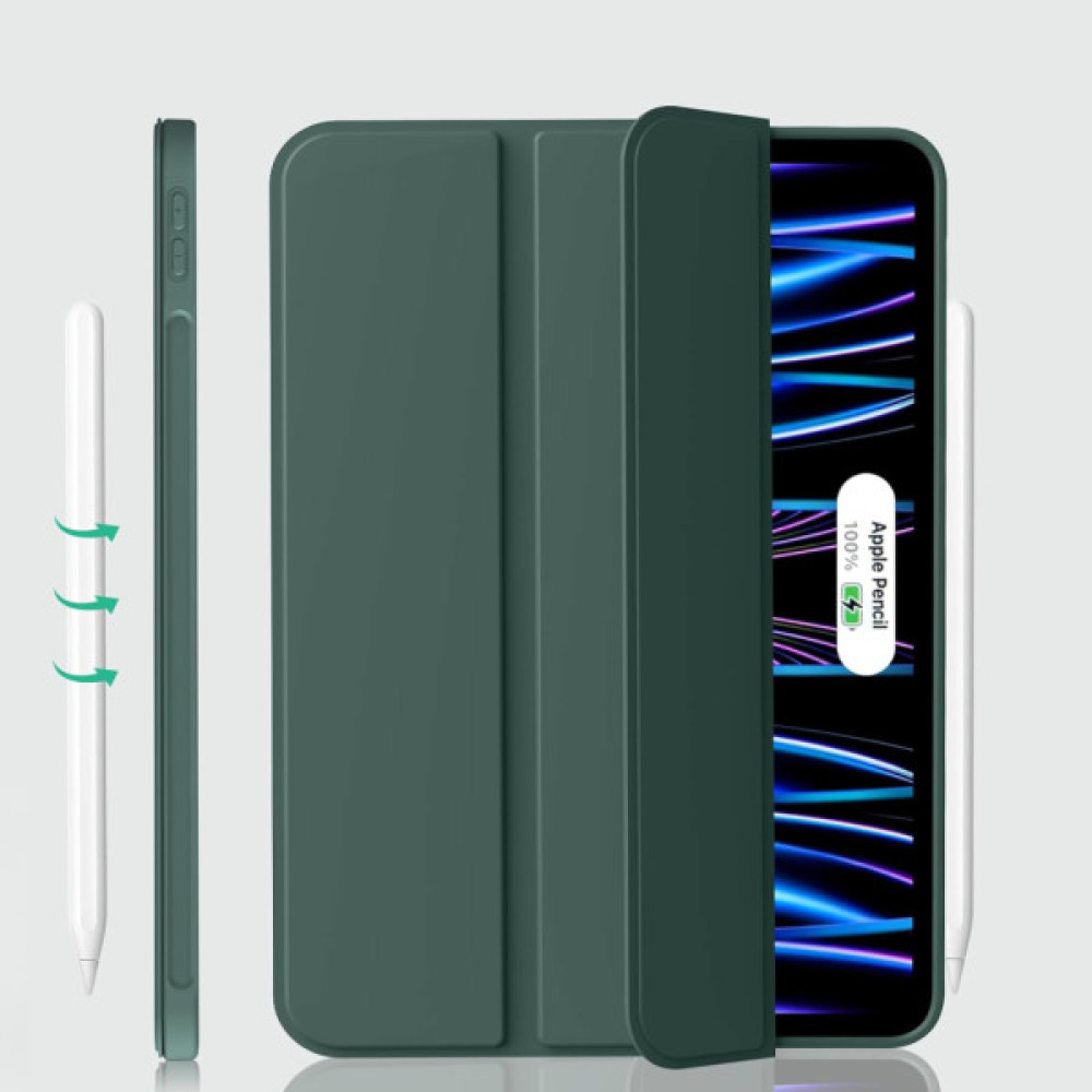 Чохол до планшета BeCover Tri Fold Soft TPU Silicone Apple iPad Pro 11" M4 2024 Dark Green (711746) Чохол до планшета BeCover Tri Fold Soft TPU Silicone Apple iPad Pro 11" M4 2024 Dark Green (711746)