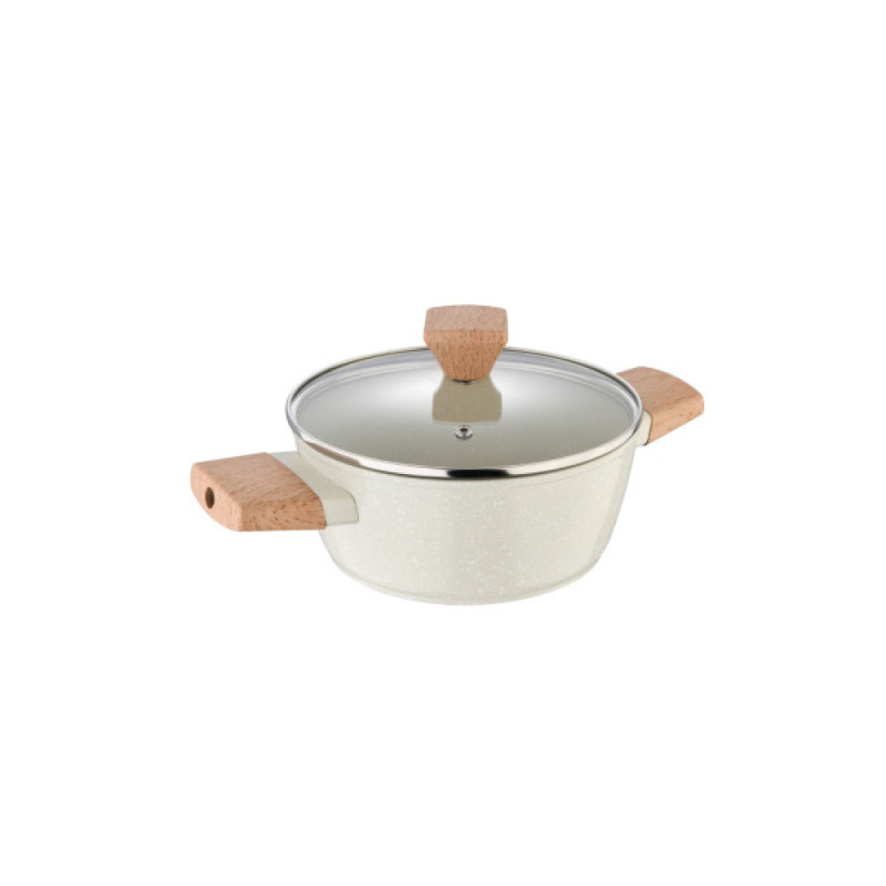 Каструля Bergner Naturally, з кришкою 20 см, 2.4 л (BG-34745-CR)