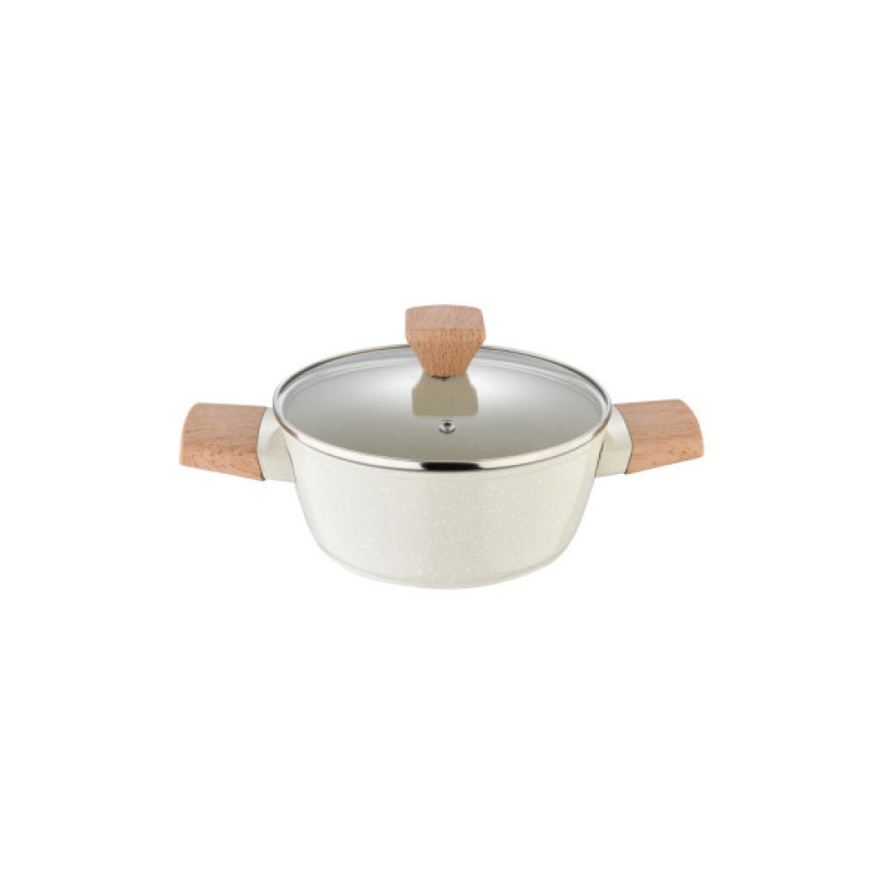 Каструля Bergner Naturally, з кришкою 20 см, 2.4 л (BG-34745-CR)