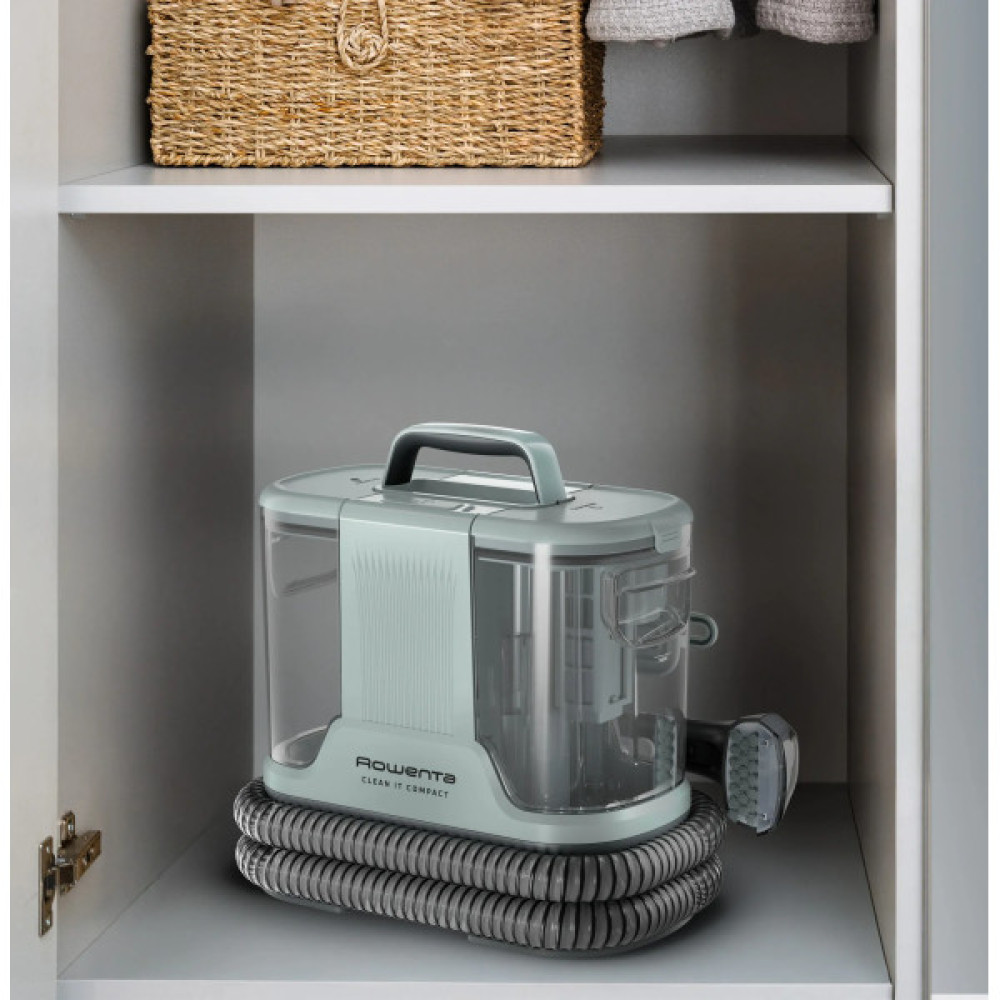 Пилосос Rowenta миючий Clean It Compact, 400Вт, конт пил -0,85л, вода -1,4л, 11500 Па, 4 насадки, зелений
