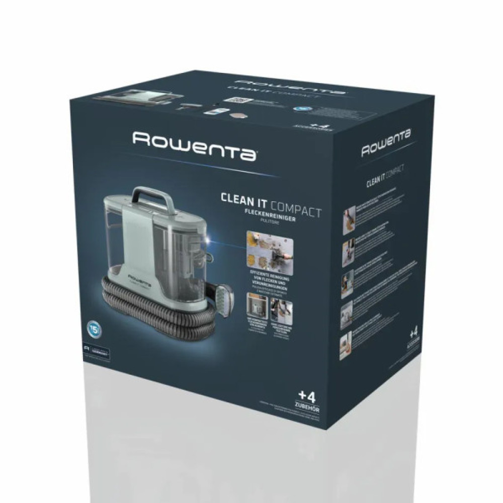 Пилосос Rowenta миючий Clean It Compact, 400Вт, конт пил -0,85л, вода -1,4л, 11500 Па, 4 насадки, зелений