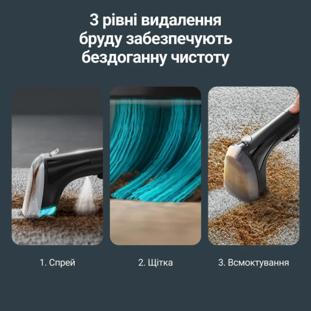 Пилосос Rowenta миючий Clean It Compact, 400Вт, конт пил -0,85л, вода -1,4л, 11500 Па, 4 насадки, зелений