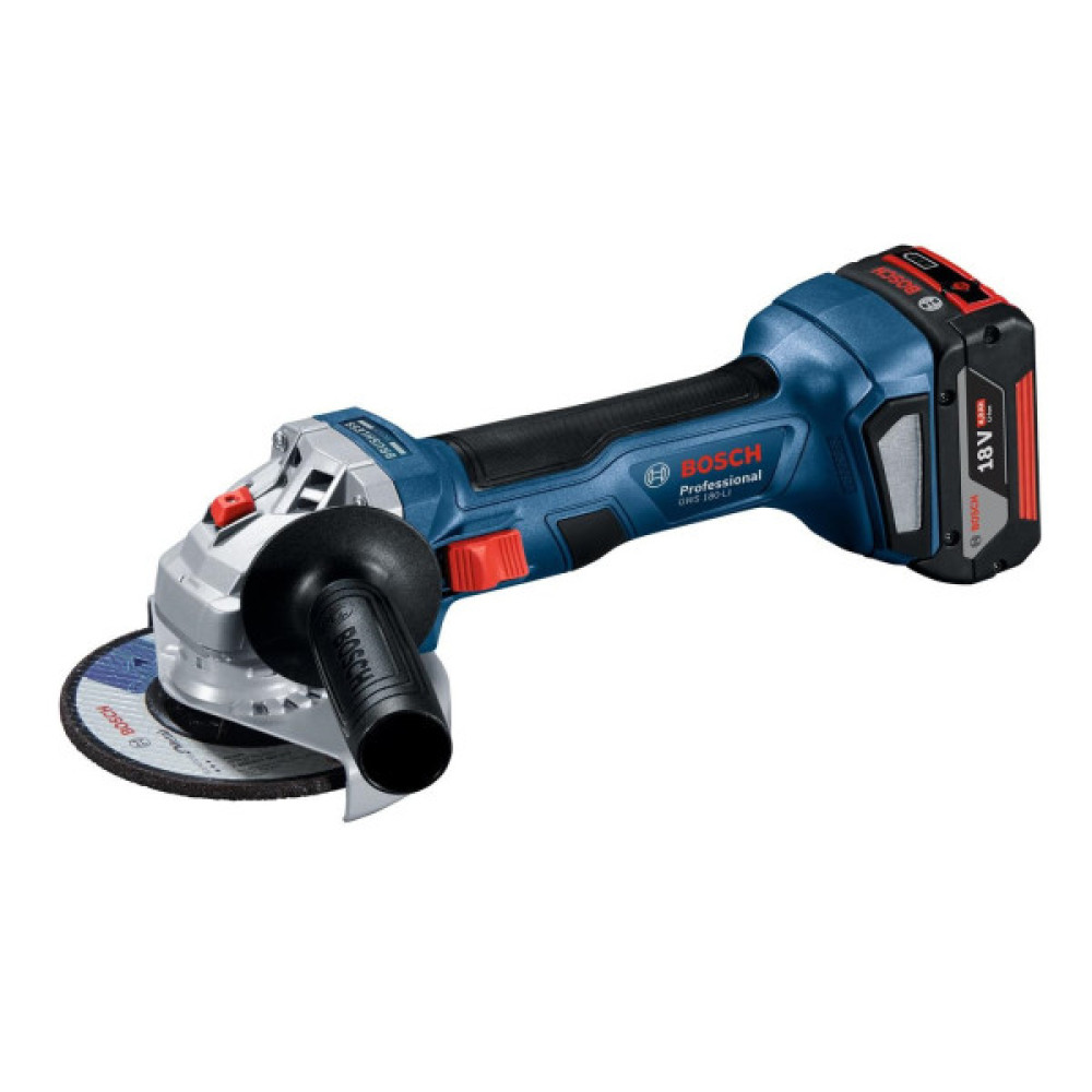 Шліфмашина кутова акумуляторна Bosch Professional GWS 180 125мм 18В 1х4.0А·год 11000об·хв безщіткова 1.6кг