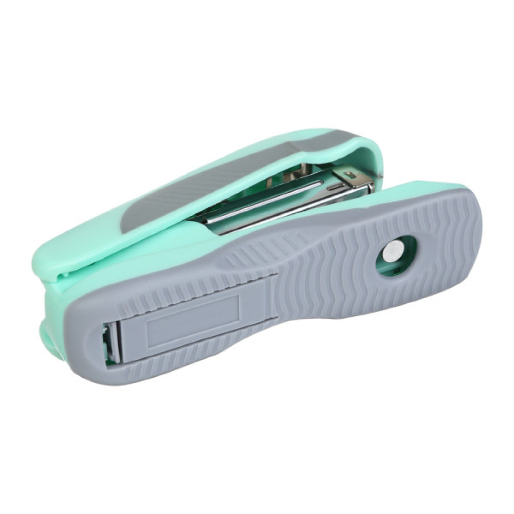 Степлер Buromax пластиковий PASTEL, 20 аркушів, (скоби №24, 26), 111 х 62 х 32 мм, м'ятний (BM.4215-38)