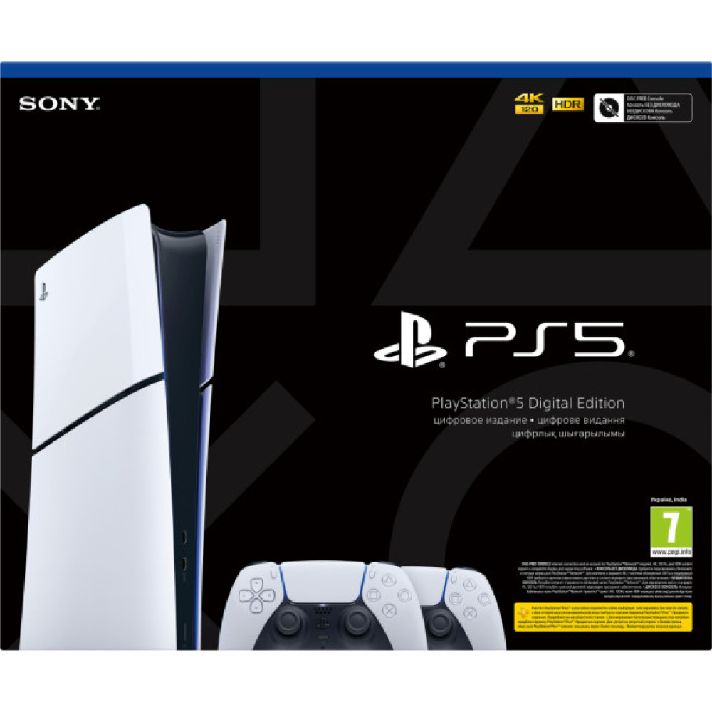 Ігрова консоль Sony Playstation 5 Slim (2 геймпади Dualsense) Digital Edition (1000042066 / 1000050121)