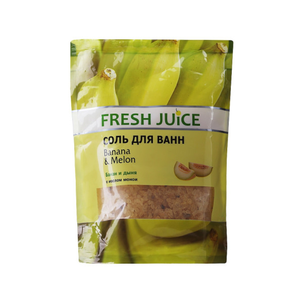 Сіль для ванн Fresh Juice Banana & Melon 500 г (4823015937620)