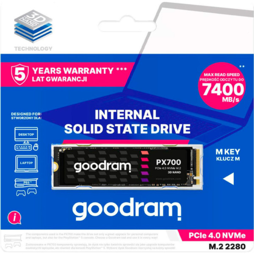 Накопичувач SSD M.2 2280 1TB Goodram (SSDPR-PX700-01T-80)