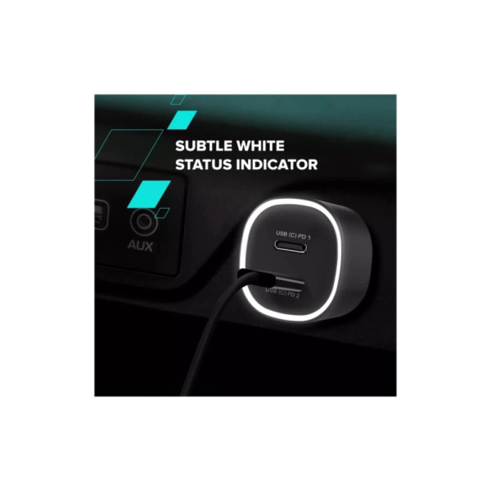 Зарядний пристрій Canyon 2xUSB-C PD60W black (CNE-CCABR3CC)