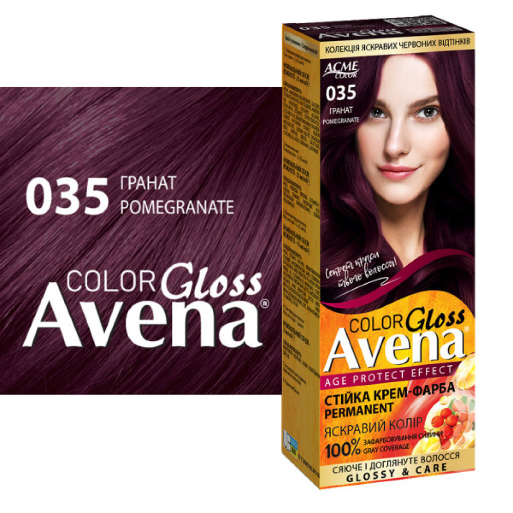 Фарба для волосся Acme Color Avena Gloss Color Стійка 035 - Гранат (4823115502728)