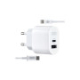 Зарядний пристрій XO L97 (1Type-C/1USB/2.4A) + Type-C - Lightning White (XO-L97-LG) Зарядний пристрій XO L97 (1Type-C/1USB/2.4A) + Type-C - Lightning White (XO-L97-LG)