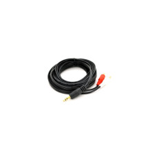 Кабель мультимедійний 3.5mm M to 2xRCA M 5.0m black Voltronic (YT-3.5(M)/2хRCA(M)-5.0Cu)
