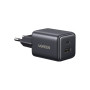 Зарядний пристрій Ugreen X514 1xUSB-C PD20W + 1xUSB GaN black (65737)