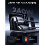 Дата кабель USB-C to USB-C 1.0m 240W 480Mbps braided black Ugreen (85973)