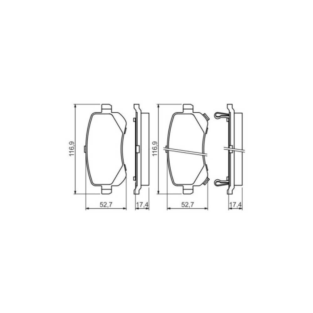 Гальмівні колодки Bosch 0 986 494 496 Гальмівні колодки Bosch 0 986 494 496