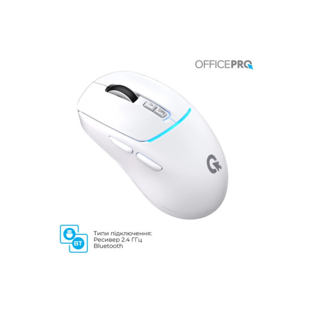 Мишка OfficePro M468W Wireless/Bluetooth White (M468W)