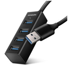 Концентратор AXAGON USB 3.1 to 4xUSB 3.0 0.2m black (HUE-M1A) Концентратор AXAGON USB 3.1 to 4xUSB 3.0 0.2m black (HUE-M1A)