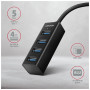 Концентратор AXAGON USB 3.1 to 4xUSB 3.0 0.2m black (HUE-M1A)
