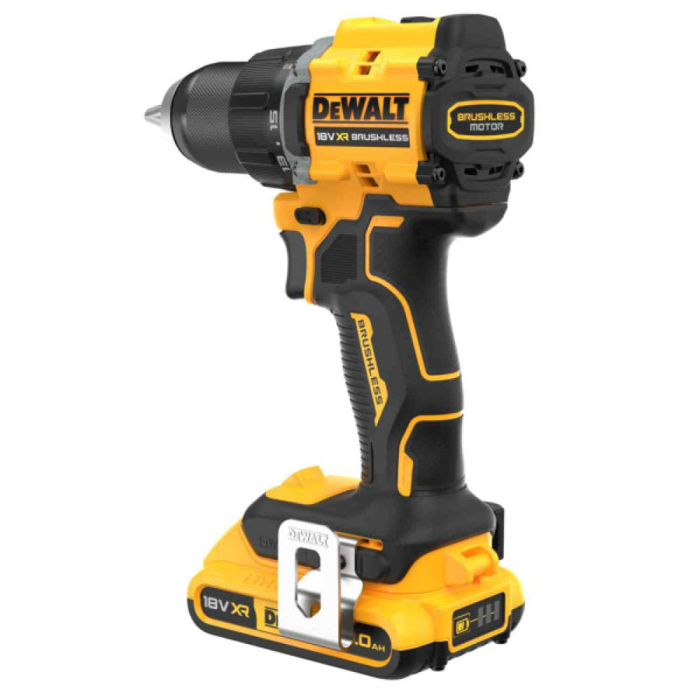 Шуруповерт DeWALT XR Li-Ion 18V, 2x2Ah, 74 Нм, 0-450/0-1650 об/хв, 1.12 кг, TSTAK (DCD794D2T)