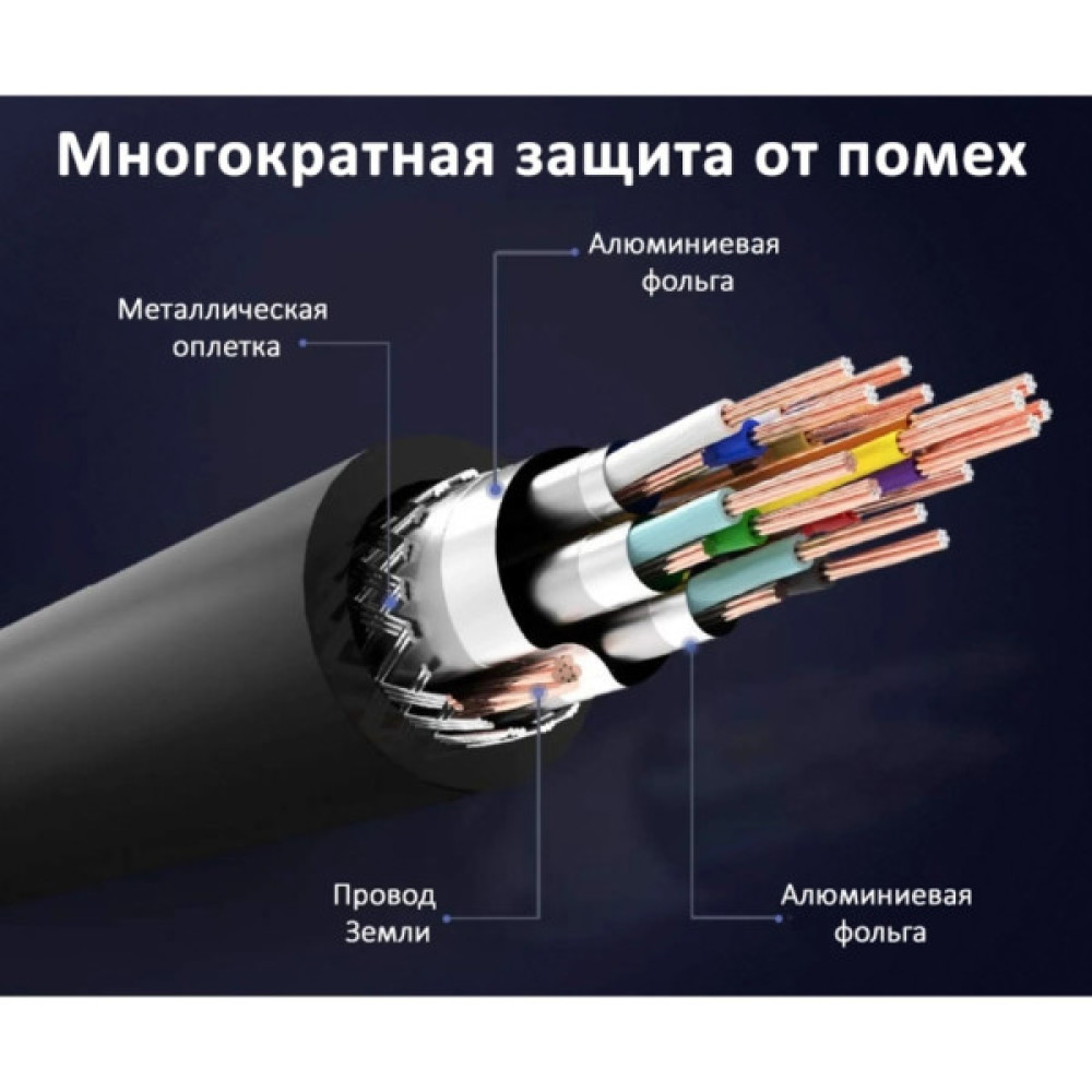 Кабель мультимедійний HDMI M to HDMI M 3.0m 4K60Hz black Vention (VAA-B02-L300)