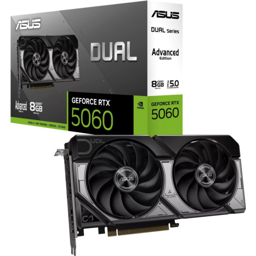 Відеокарта ASUS GeForce RTX5060 8Gb DUAL OC ADVANCED (DUAL-RTX5060-O8G-A)