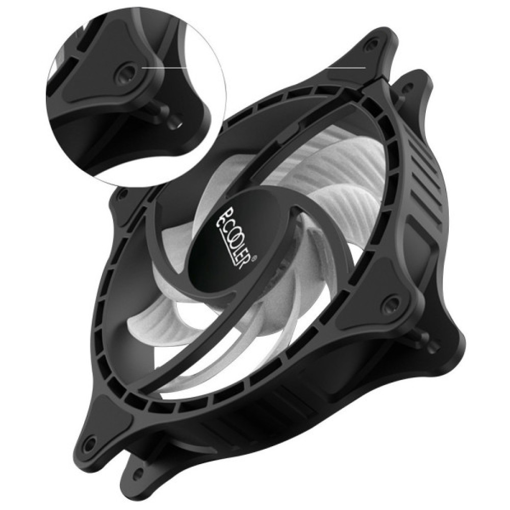 Кулер до корпусу PcCooler FX 120 ARGB BK 3in1