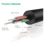 Кабель мультимедійний 3.5mm M to 3.5mm M 0.5m AV119 black Ugreen (10732)