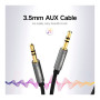 Кабель мультимедійний 3.5mm M to 3.5mm M 0.5m AV119 black Ugreen (10732)