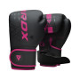 Боксерські рукавички RDX F6 Matte Pink 10 oz (BGR-F6MP-10OZ)